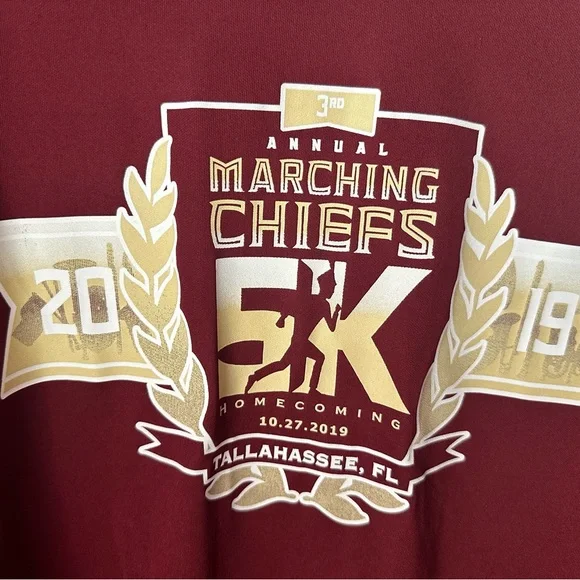 Florida State University Marching Chiefs 5K T-Shirt - Picture 2 of 5